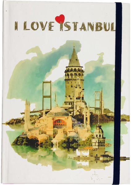 Lastikli Defter A5 Not Defteri Tarihsiz Ajanda - Istanbul