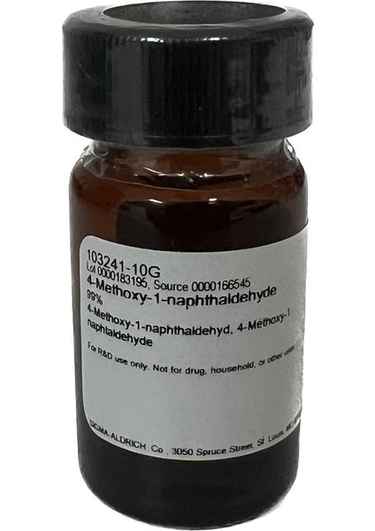 Sigma 4-Methoxy-1-Naphthaldehyde, 99% 103241-10G Cas No.: 15971-29-6 10 gr