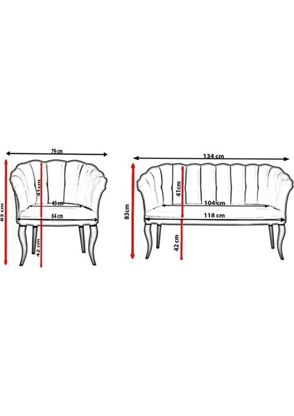 Trend Yolla Gelsin Balkon, Salon, Ofis, Cafe Koltuk Takımı 2+1+1 Papatya Çay Seti