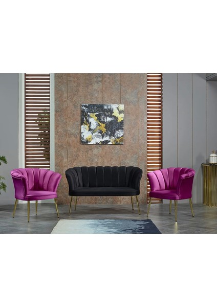 Balkon, Salon, Ofis, Cafe Koltuk Takımı 2+1+1 Papatya Çay Seti