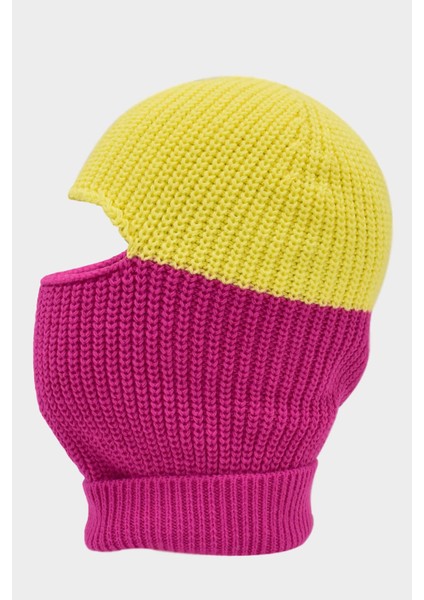 Color Block Renkli Balaclava Kar Maskesi Triko Bere Boyunluk 1 Adet
