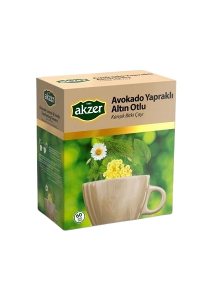 Avokado Yapraklı Altın Otlu Karışık Bitki Çayı 3 x 60'lı