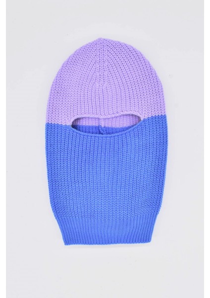 Color Block Renkli Balaclava Kar Maskesi Triko Bere Boyunluk 1 Adet