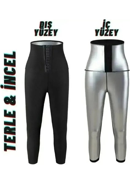 Agraflı Terletici Ekstra Yüksel Bel Termal Sauna Tayt indirimleri