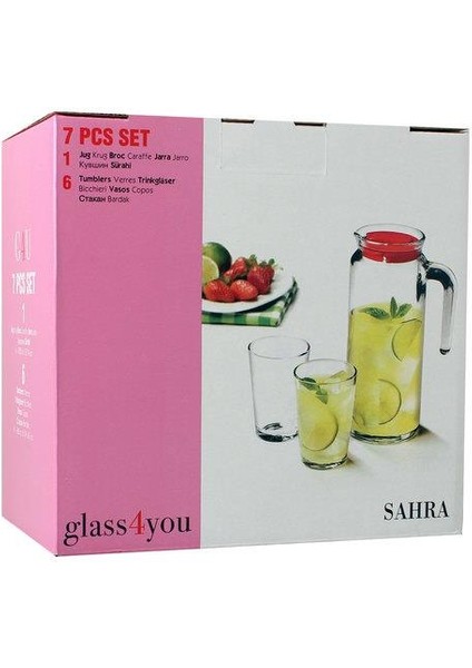 96396 7 Parça Sahra 6 Bardak 1 Sürahi Takım G4U fırsatları