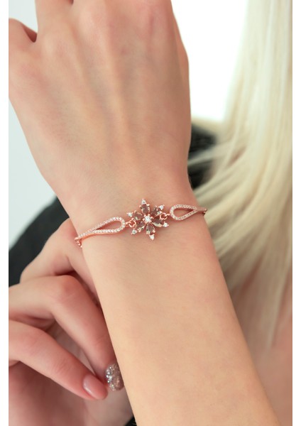 925 Ayar Kelepçe Model Zultanite Taşlı Çiçek Bileklik Kadın Gümüş Bileklik modelleri