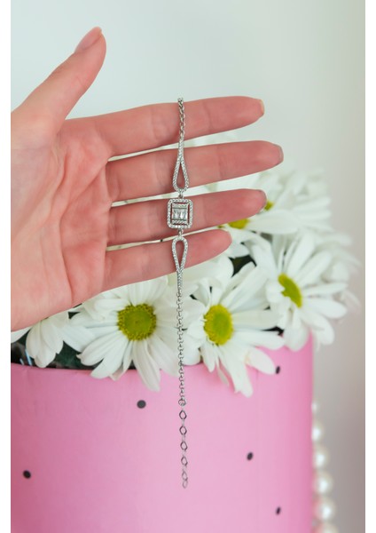 925 Ayar Kelepçe Model Tektaş Bileklik Kadın Gümüş Bileklik fırsatları