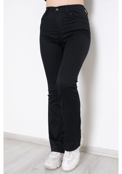 Ispanyol Paça Pantolon Siyah - 5802.925.