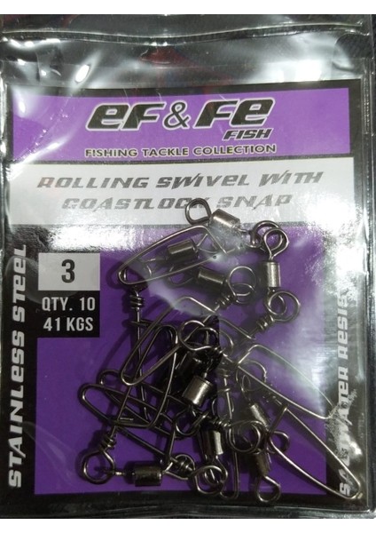 Effe Klips Rolling Swivel Coastlock Snap Paket fiyatları
