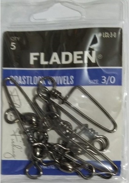 Fladen - Klips Coastlock Swivels- 3/0-2/0 - Paket