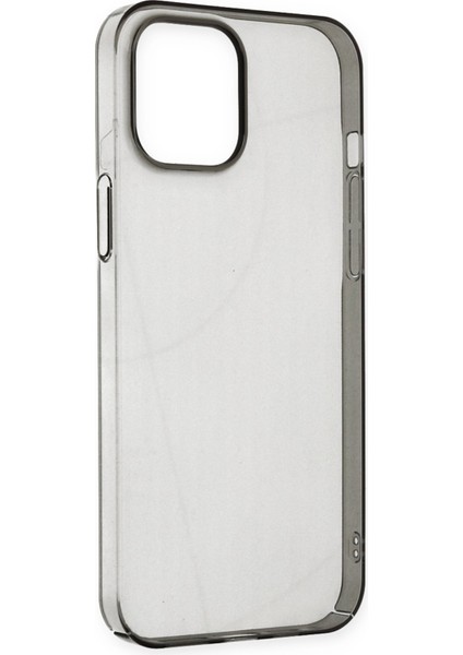 Happycase iPhone 13 Pro Kılıf Pc Sert Şeffaf Kapak - Siyah