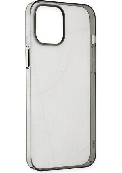iPhone 13 Pro Max Kılıf Pc Sert Şeffaf Kapak - Siyah