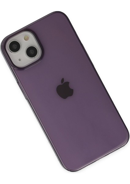 iPhone 14 Kılıf Pc Sert Şeffaf Kapak - Mor modelleri