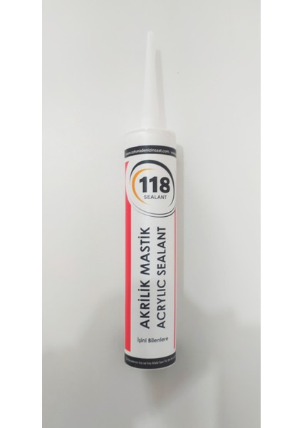 Beyaz Silikonize Mastik Çekomastik 480 Gr 118SEALANT