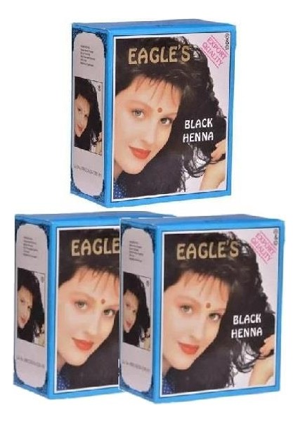 Hint Kınası Siyah 6'lı Kutu 3 Adet