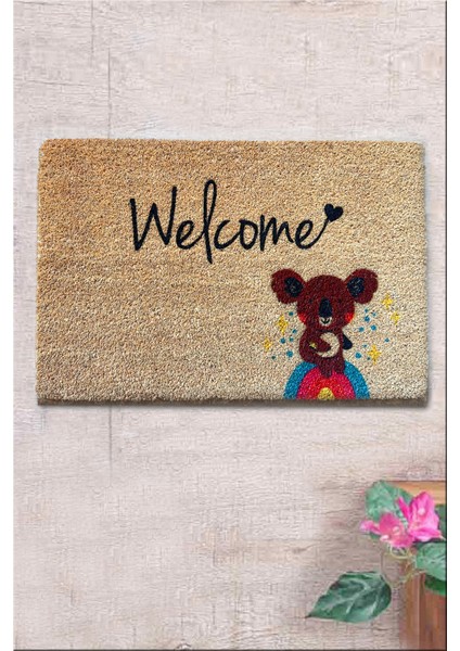 Coco Makky 40X60 cm Doğal Koko Kıl Paspas,hindistan Naturel Kapı Önü Paspası