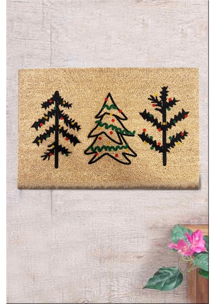 Coco Borovica 40X60 cm Doğal Koko Kıl Paspas,hindistan Naturel Kapı Önü Paspası