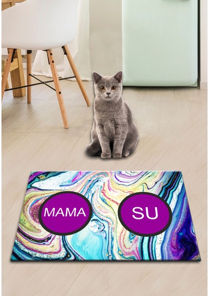 Pvc Spill Paint Köpek Kedi Mama Paspası