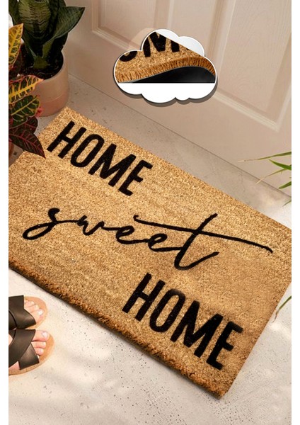 Chilai Home Coco Sweet Cross Doğal Koko Paspas,kıl Kapı Önü Paspası