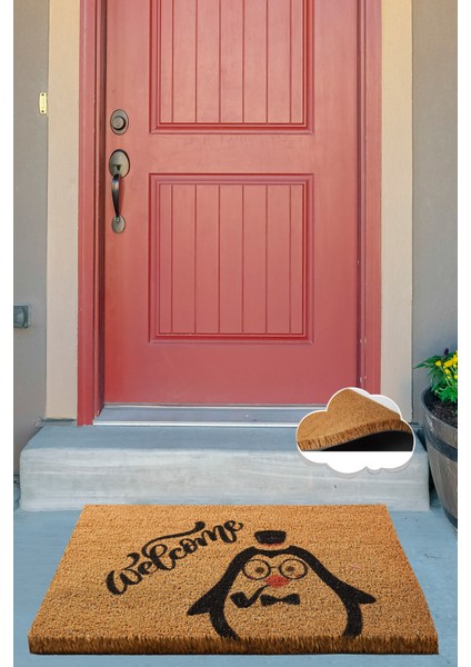 Coco Mr Penguin Doğal Koko Paspas,kıl Kapı Önü Paspası