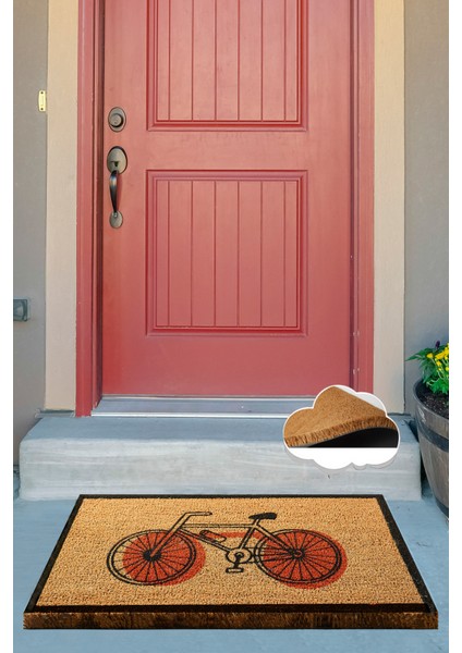 Coco Bike Red Doğal Koko Paspas,kıl Kapı Önü Paspası