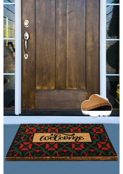 Coco Vintage Black Doğal Koko Paspas,kıl Kapı Önü Paspası
