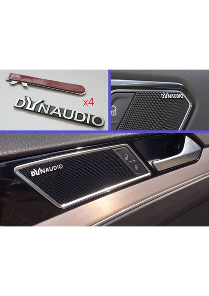 Dynaudio Logo (10 Adet, Metal) Dynaudıo Hoparlör Logo Amblem
