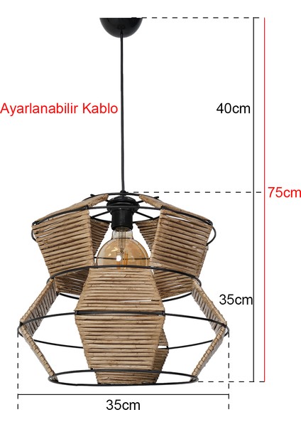 Patinoire Sarkıt Avize Natural