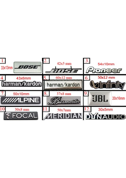 Bose Hoparlör Arma 10 Adet - Bose Logo Amblem Pinli modelleri