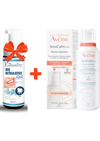 E2'quality Diş Köpük + Avene Xeracalm A.d Baume Relipidant Nemlendirici Balsam 400 ml