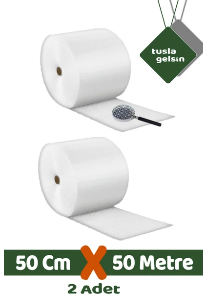 Tuşla Gelsin 50 cm x 50 mt Balonlu Naylon ( 2'li Set )