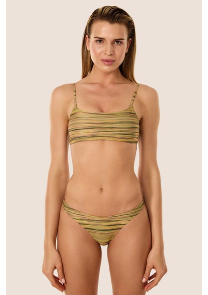 40742 Gold Simli Bikini Takımı