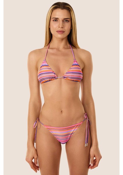 40735 Pembe Simli Bikini Takımı