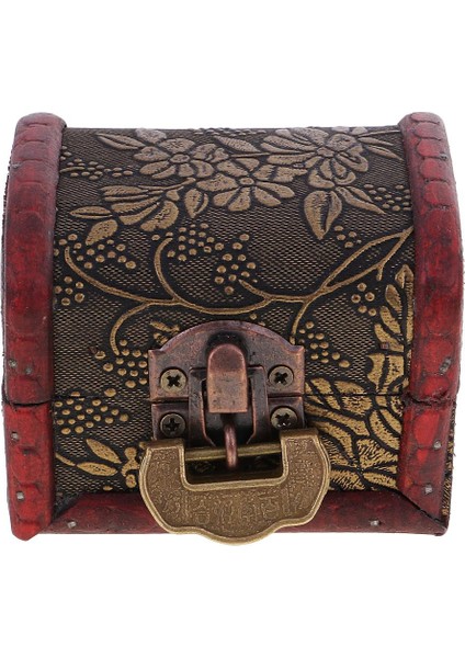 Şık Retro Çiçek Desen Takı Hazine Sandık Kutusu Kutu Manuel Ahşap Depolama (Yurt Dışından)
