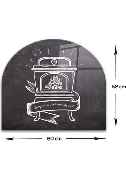Cam Ocak Arkası Koruyucu | Oval Şekilli | Fırın | 52CM x 60CM modelleri