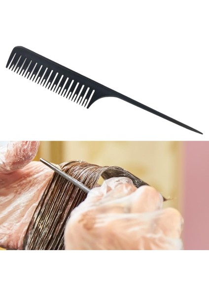 2pcs Profesyonel Vurgulama Folyo Folon Salon Combs Fırça Araçları Siyah (Yurt Dışından)