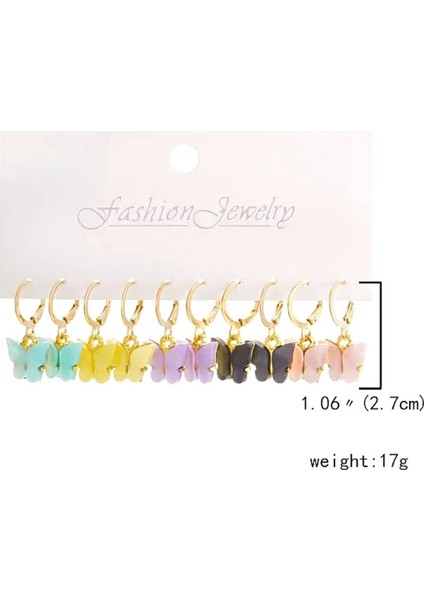 10 Adet Kelebek Küpe Set modelleri