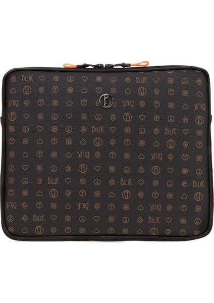 Monogram Siyah Unisex Laptop & Evrak Çantası Blkor Notebook-Mn