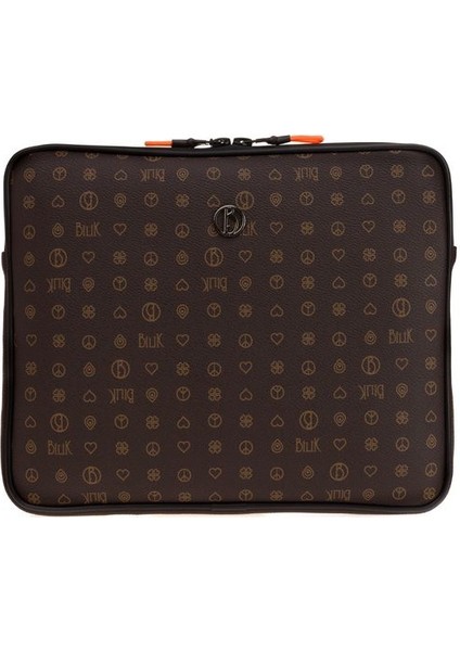 Monogram Kahve Unisex Laptop & Evrak Çantası Blkor Notebook-Mn