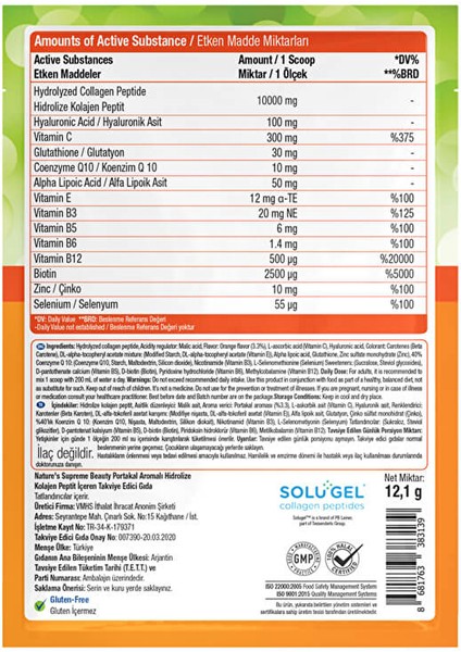 Nature's Supreme Beauty Collagen Powder  7 Saşe