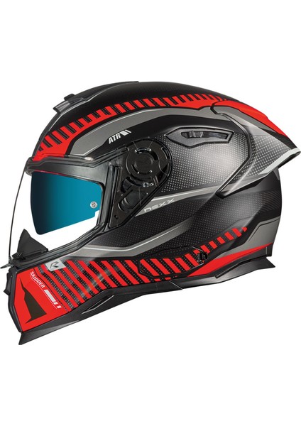 SX.100R Skıdder Mat Siyah - Kırmızı Kask