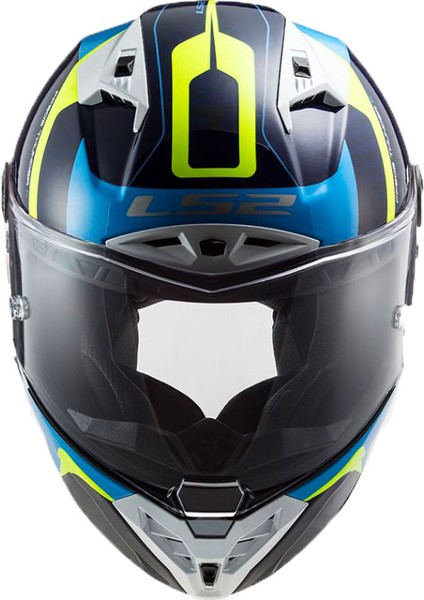 Thunder Racıng 1 Mavi - Neon Sarı Kask