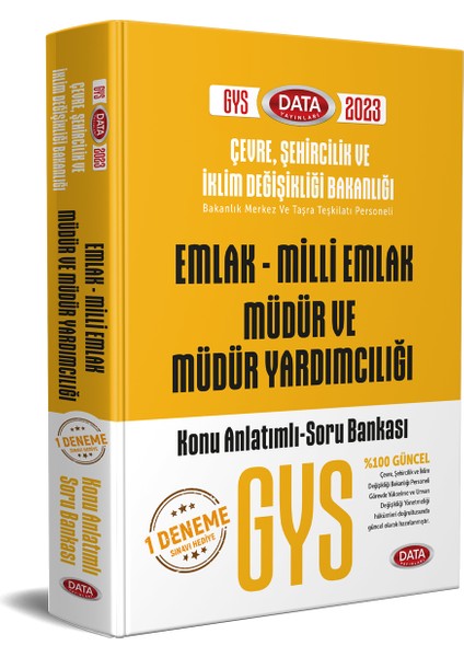 Data Yayınları GYS Çevre Ve Şehircilik Bakanlığı Emlak - Milli Emlak Müdür Ve Müdür Yardımcılığı Konu Anlatımlı Soru Bankası