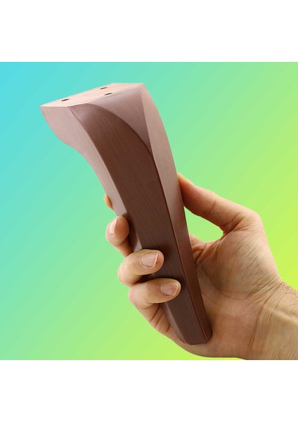 Harvey Lüks Mobilya Kanepe Tv Ünitesi Koltuk Ayağı 18 Cm Kahverengi Ahşap Desenli Baza Ayakları
