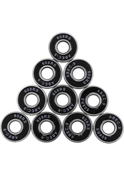 10PIECES Premium Abec-9 Roller Paten Tekerlek Yatakları Mühür Topu Yatak Siyah (Yurt Dışından)