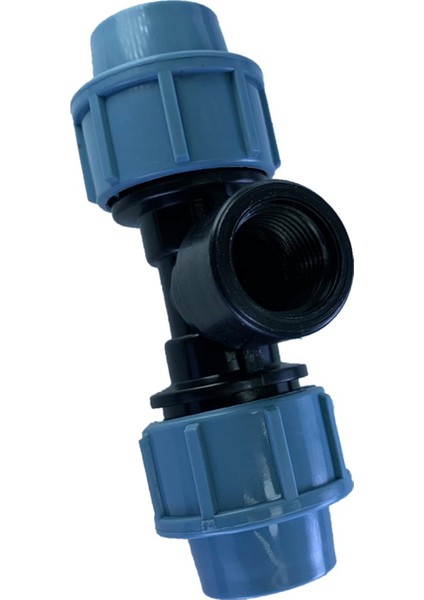 Pe Düz Konektörlü Sıhhi Tesisat Borusu 3 Yollu Dişi 20MM (Yurt Dışından)