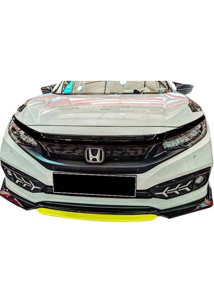 Honda Civic Fc5 Ön Tampon Lip Flaplı Piano Sarı Abs 2016 ve Sonrası