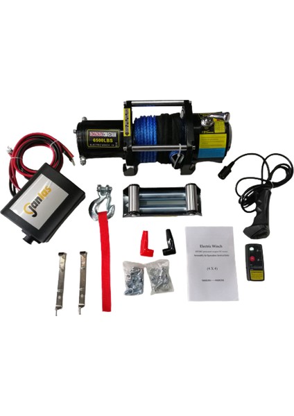 6500 Lbs Sentetik Halat 4x4 Offroad Vinç Uzaktan Kumandalı