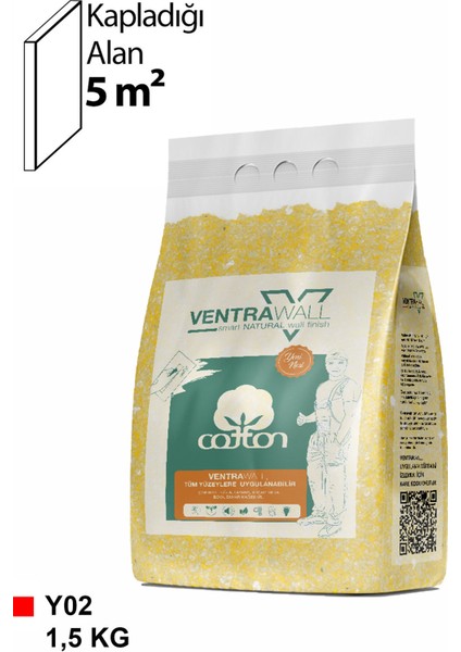- Isı Ve Ses Yalıtımlı Sürülen Duvar Kağıdı | Kendinden Yapışkanlı | Sarı | Y02-1,5 Kg |5m²