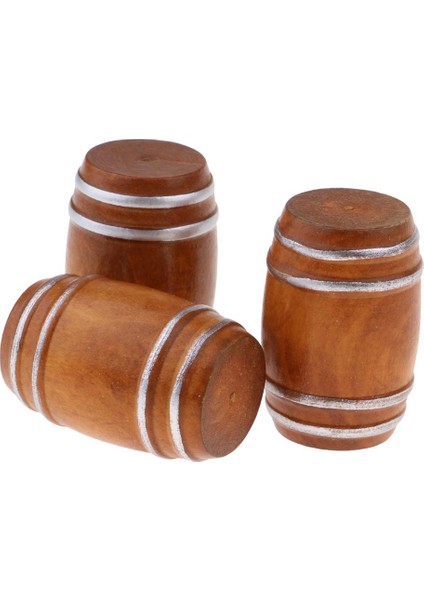 3pcs El Yapımı 1/12 Dollhouse Minyatür Bira Fıçısı Fotoğraf Prop El Sanatları (Yurt Dışından)